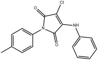 3-anilino-4-chloro-1-(4-methylphenyl)-1H-pyrrole-2,5-dione Struktur