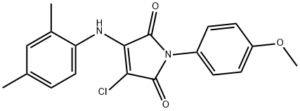 3-chloro-4-(2,4-dimethylanilino)-1-(4-methoxyphenyl)-1H-pyrrole-2,5-dione Struktur