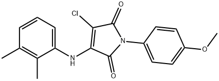 3-chloro-4-(2,3-dimethylanilino)-1-(4-methoxyphenyl)-1H-pyrrole-2,5-dione Struktur