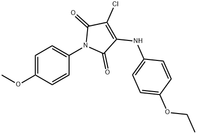 3-chloro-4-(4-ethoxyanilino)-1-(4-methoxyphenyl)-1H-pyrrole-2,5-dione Struktur