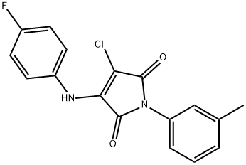 3-chloro-4-(4-fluoroanilino)-1-(3-methylphenyl)-1H-pyrrole-2,5-dione Struktur