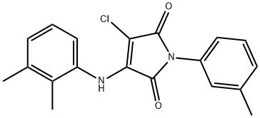 3-chloro-4-(2,3-dimethylanilino)-1-(3-methylphenyl)-1H-pyrrole-2,5-dione Struktur