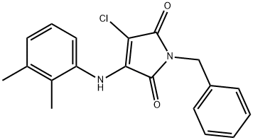 1-benzyl-3-chloro-4-(2,3-dimethylanilino)-1H-pyrrole-2,5-dione Struktur