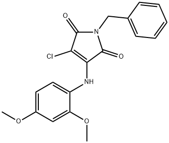 1-benzyl-3-chloro-4-(2,4-dimethoxyanilino)-1H-pyrrole-2,5-dione Struktur