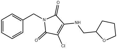 1-benzyl-3-chloro-4-[(tetrahydro-2-furanylmethyl)amino]-1H-pyrrole-2,5-dione Struktur