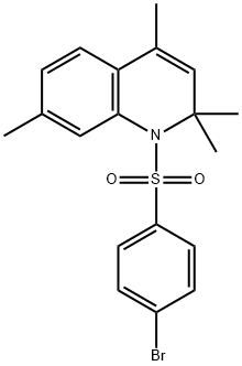 1-[(4-bromophenyl)sulfonyl]-2,2,4,7-tetramethyl-1,2-dihydroquinoline Struktur