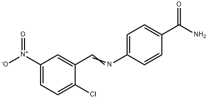 4-({2-chloro-5-nitrobenzylidene}amino)benzamide Struktur