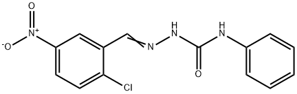 2-chloro-5-nitrobenzaldehyde N-phenylsemicarbazone Struktur