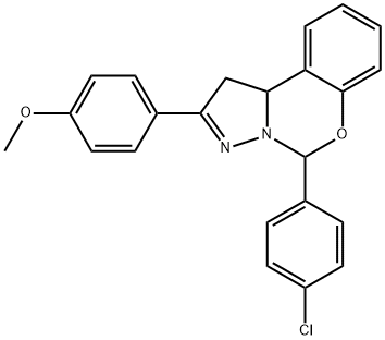 5-(4-chlorophenyl)-2-(4-methoxyphenyl)-1,10b-dihydropyrazolo[1,5-c][1,3]benzoxazine Struktur