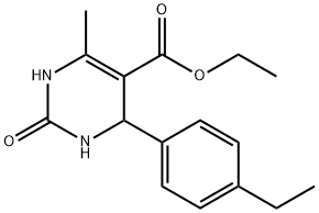 ethyl 4-(4-ethylphenyl)-6-methyl-2-oxo-1,2,3,4-tetrahydro-5-pyrimidinecarboxylate Struktur