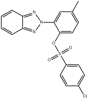 2-(2H-1,2,3-benzotriazol-2-yl)-4-methylphenyl 4-chlorobenzenesulfonate Struktur