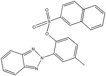 2-(2H-1,2,3-benzotriazol-2-yl)-4-methylphenyl 2-naphthalenesulfonate Struktur