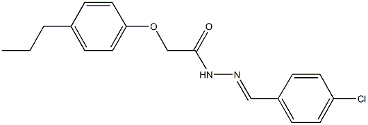 N'-(4-chlorobenzylidene)-2-(4-propylphenoxy)acetohydrazide Struktur