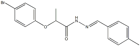 2-(4-bromophenoxy)-N'-(4-methylbenzylidene)propanohydrazide Struktur