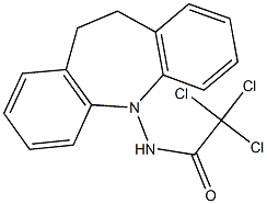 2,2,2-trichloro-N-(10,11-dihydro-5H-dibenzo[b,f]azepin-5-yl)acetamide Struktur