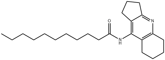 N-(2,3,5,6,7,8-hexahydro-1H-cyclopenta[b]quinolin-9-yl)undecanamide Struktur