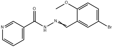 N'-(5-bromo-2-methoxybenzylidene)nicotinohydrazide Struktur