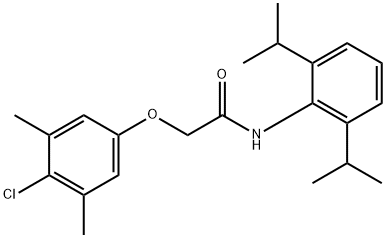 2-(4-chloro-3,5-dimethylphenoxy)-N-(2,6-diisopropylphenyl)acetamide Struktur