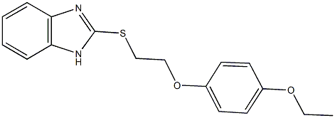 2-{[2-(4-ethoxyphenoxy)ethyl]sulfanyl}-1H-benzimidazole Struktur