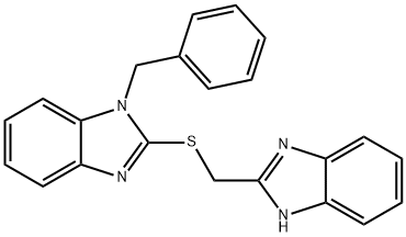 2-[(1H-benzimidazol-2-ylmethyl)sulfanyl]-1-benzyl-1H-benzimidazole Struktur