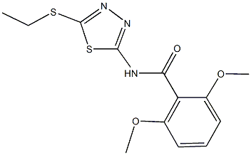 N-[5-(ethylsulfanyl)-1,3,4-thiadiazol-2-yl]-2,6-dimethoxybenzamide Struktur