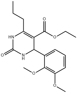 ethyl 4-(2,3-dimethoxyphenyl)-2-oxo-6-propyl-1,2,3,4-tetrahydro-5-pyrimidinecarboxylate Struktur