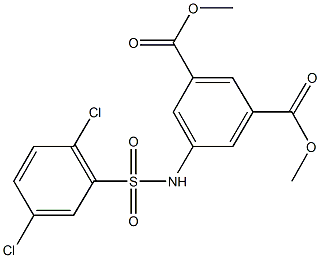 dimethyl 5-{[(2,5-dichlorophenyl)sulfonyl]amino}isophthalate Struktur