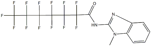 2,2,3,3,4,4,5,5,6,6,7,7,7-tridecafluoro-N-(1-methyl-1H-benzimidazol-2-yl)heptanamide Struktur