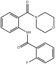 2-fluoro-N-[2-(4-morpholinylcarbonyl)phenyl]benzamide Struktur