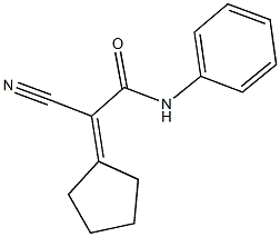 2-cyano-2-cyclopentylidene-N-phenylacetamide Struktur