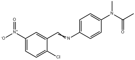 N-[4-({2-chloro-5-nitrobenzylidene}amino)phenyl]-N-methylacetamide Struktur