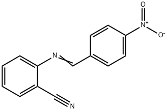 2-({4-nitrobenzylidene}amino)benzonitrile Struktur