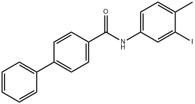 N-(3-iodo-4-methylphenyl)[1,1'-biphenyl]-4-carboxamide Struktur