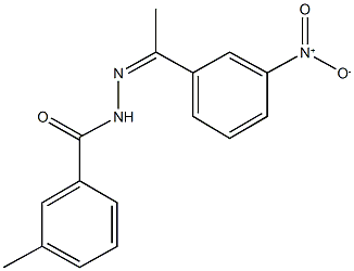 N'-(1-{3-nitrophenyl}ethylidene)-3-methylbenzohydrazide Struktur