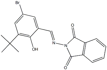 2-[(5-bromo-3-tert-butyl-2-hydroxybenzylidene)amino]-1H-isoindole-1,3(2H)-dione Struktur