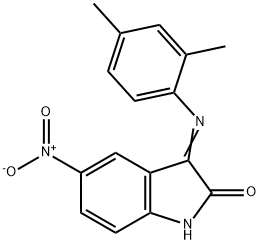 3-[(2,4-dimethylphenyl)imino]-5-nitro-1,3-dihydro-2H-indol-2-one Struktur