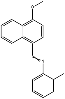 N-[(4-methoxy-1-naphthyl)methylene]-2-methylaniline Struktur