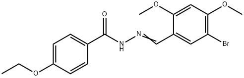 N'-(5-bromo-2,4-dimethoxybenzylidene)-4-ethoxybenzohydrazide Struktur