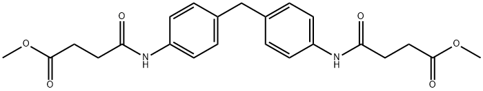 methyl 4-(4-{4-[(4-methoxy-4-oxobutanoyl)amino]benzyl}anilino)-4-oxobutanoate Struktur