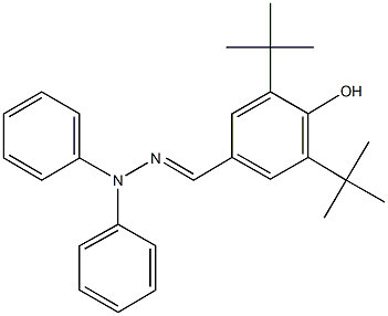 3,5-ditert-butyl-4-hydroxybenzaldehyde diphenylhydrazone Struktur