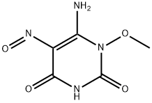 6-amino-1-methoxy-5-nitrosopyrimidine-2,4(1H,3H)-dione Struktur