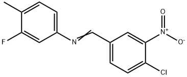 N-(4-chloro-3-nitrobenzylidene)-3-fluoro-4-methylaniline Struktur