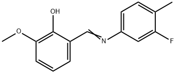 2-{[(3-fluoro-4-methylphenyl)imino]methyl}-6-methoxyphenol Struktur