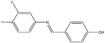 4-{[(3-fluoro-4-methylphenyl)imino]methyl}phenol Struktur