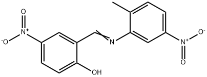 4-nitro-2-[({5-nitro-2-methylphenyl}imino)methyl]phenol Struktur