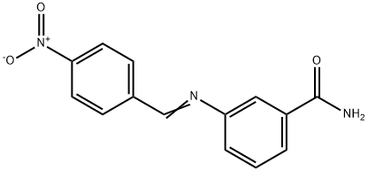 3-({4-nitrobenzylidene}amino)benzamide Struktur