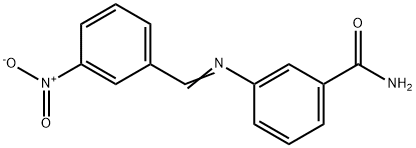 3-({3-nitrobenzylidene}amino)benzamide Struktur