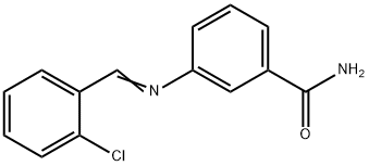 3-[(2-chlorobenzylidene)amino]benzamide Struktur