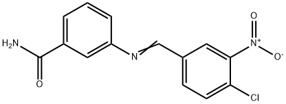 3-({4-chloro-3-nitrobenzylidene}amino)benzamide Struktur