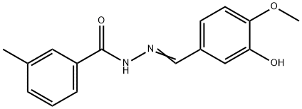 N'-(3-hydroxy-4-methoxybenzylidene)-3-methylbenzohydrazide Struktur